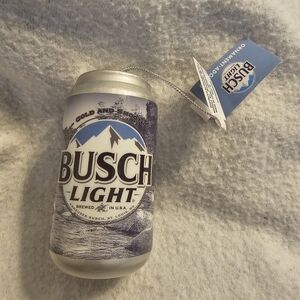 Busch Light Beer Can Plastic Christmas Ornament